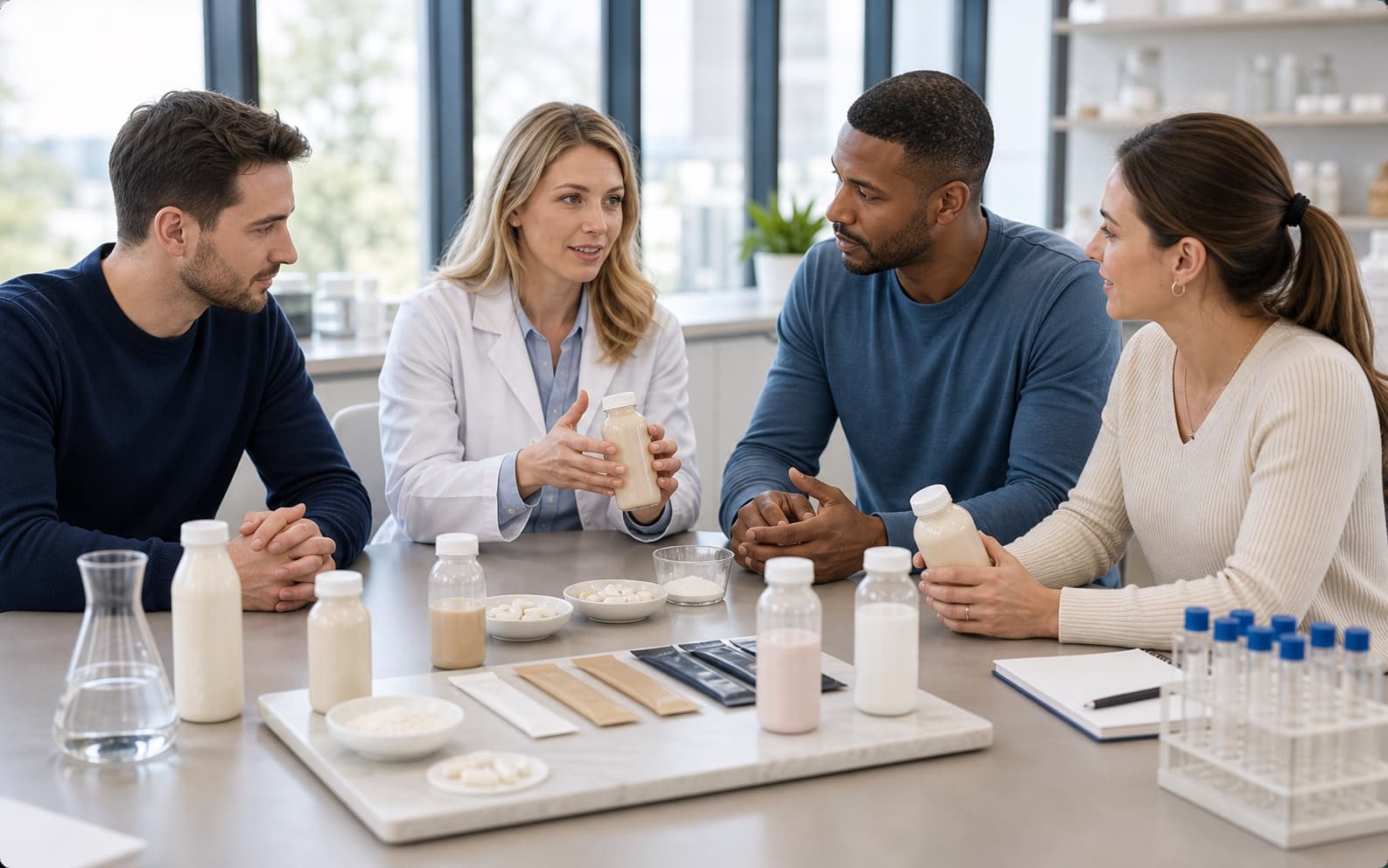 Nutrition professionals reviewing adult functional nutrition concepts